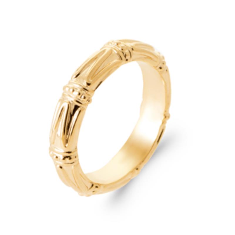 Bague Texturée – Plaqué Or | Azuline