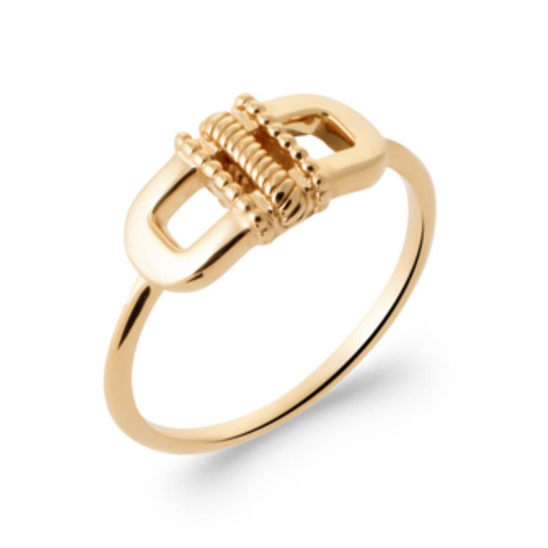 Anillo Ovalado Torcido – Chapado en Oro | Azuline