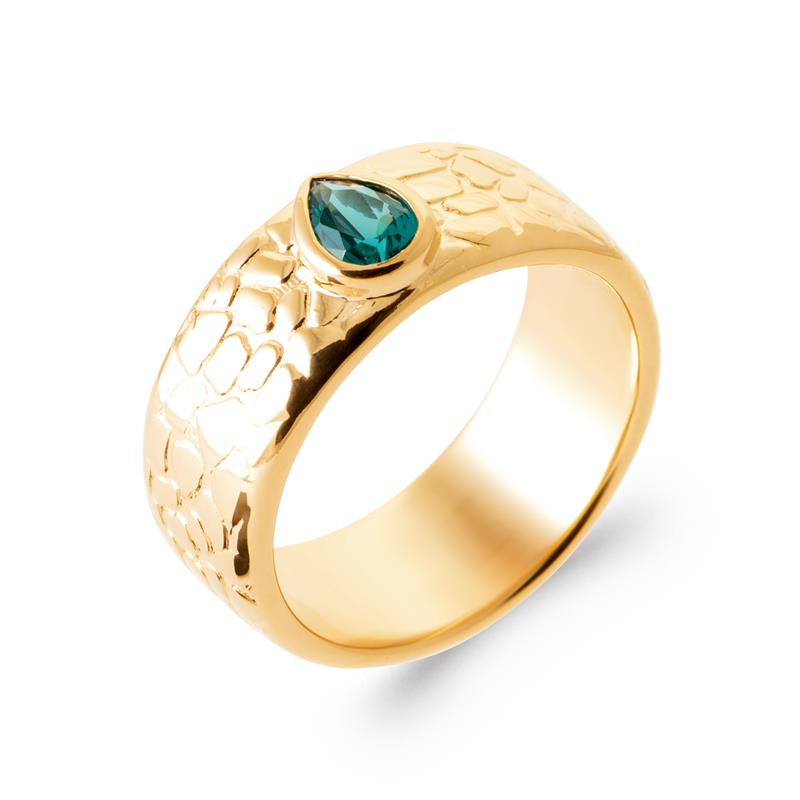 Druppelring – Verguld | Azulin