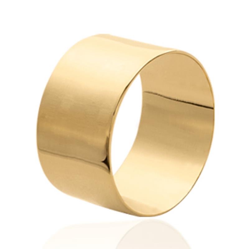 Bague Large Lisse – Plaqué Or | Azuline