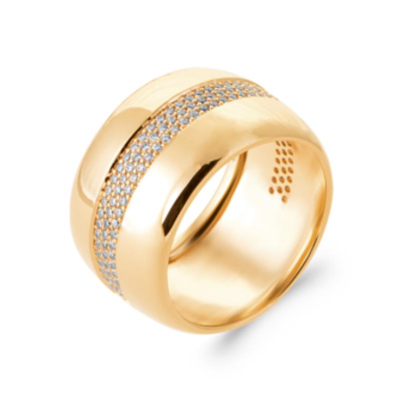 Anillo Pavé Grande – Chapado en Oro | Azuline