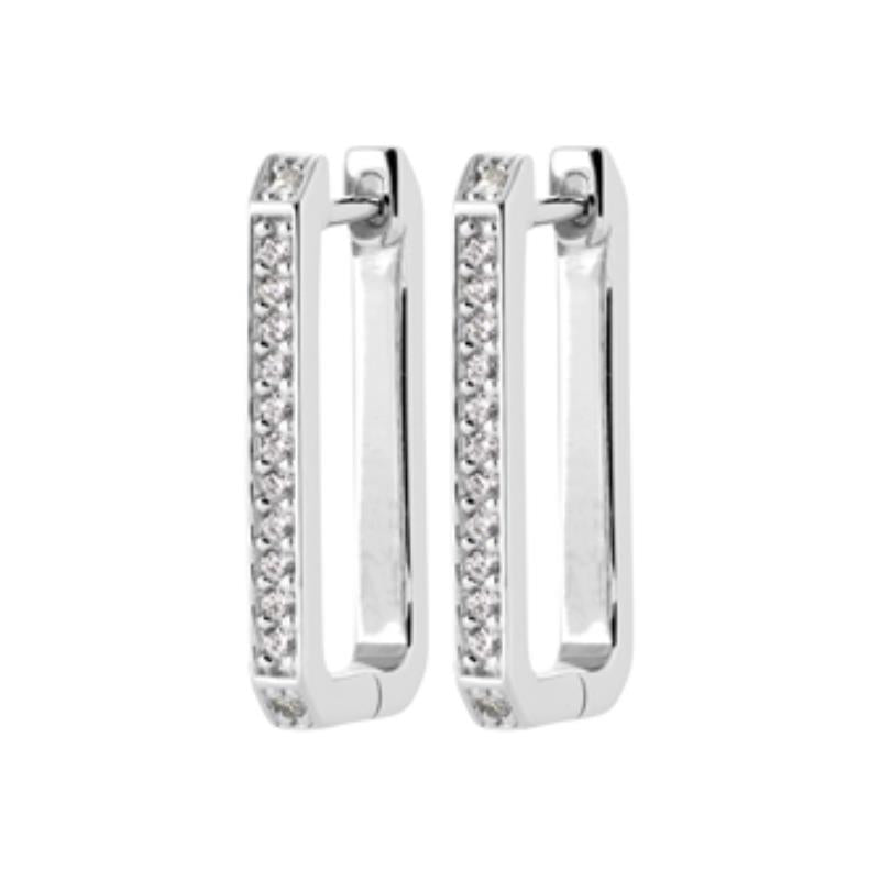 Pendientes Rectangulares – Plata | Azuline