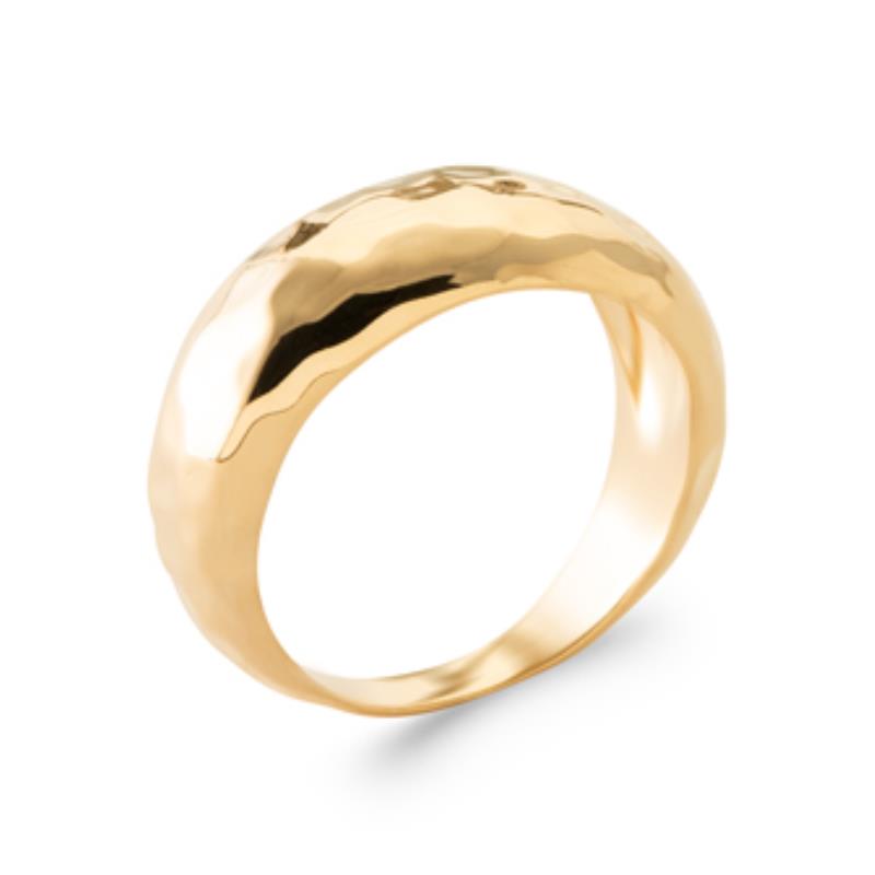 Anillo Martillado – Chapado en Oro | Azuline