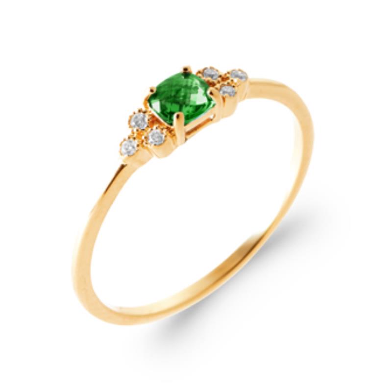 Vierkante ring – verguld | Azulin