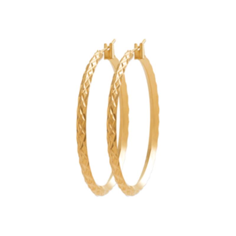 Twisted Hoop Øreringe – Forgyldt | Azulin