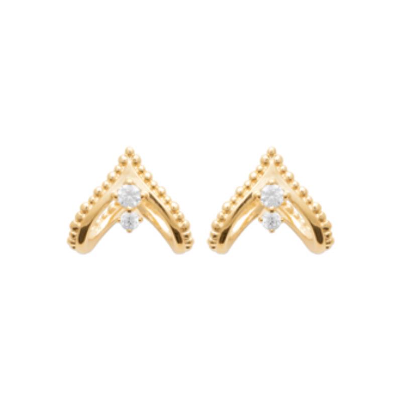Beaded Chevron Chips – Forgyldt | Azulin