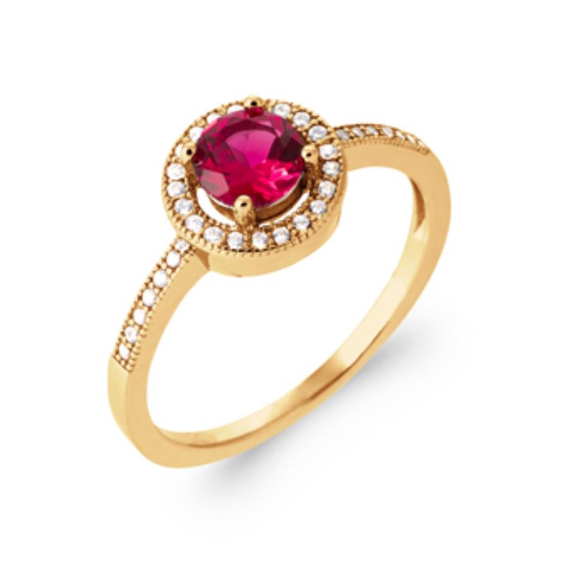 Anello rotondo - Placcato in oro | Azuline