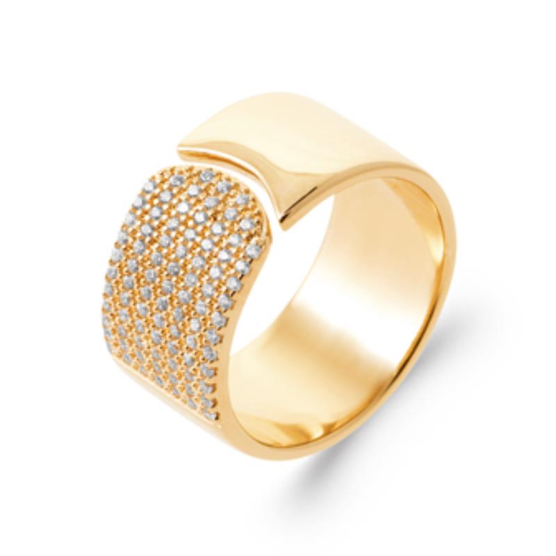 Pavé Open Ring – Aranyozott | Azulin