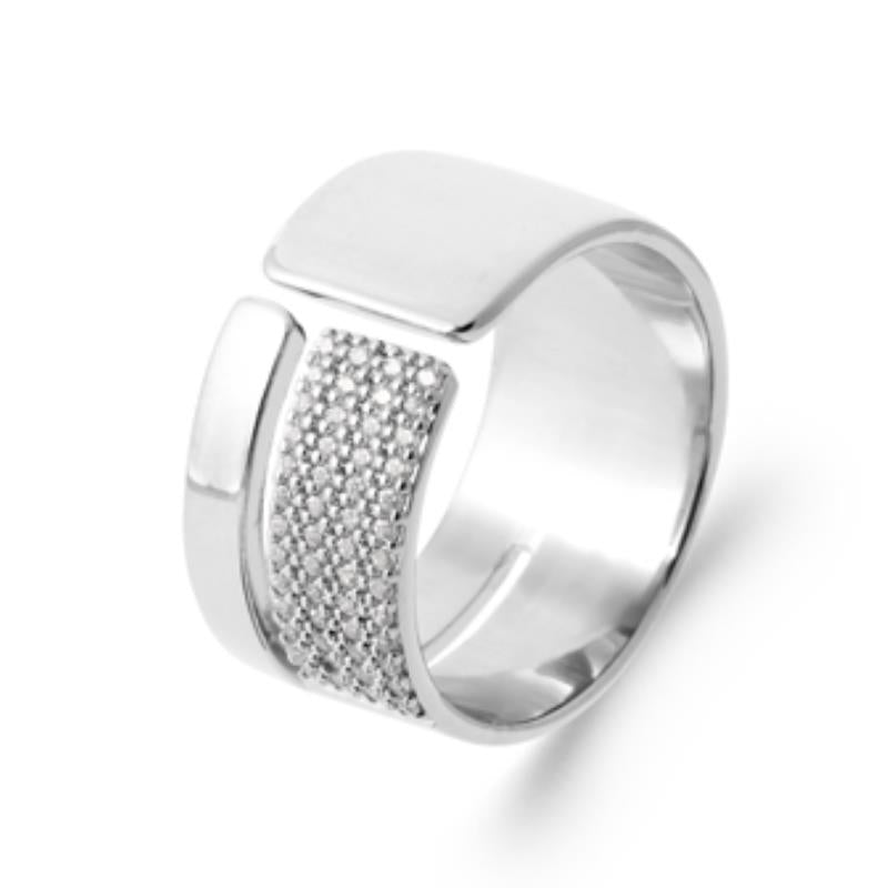 Pavé Open Ring – Stříbrný | azulin