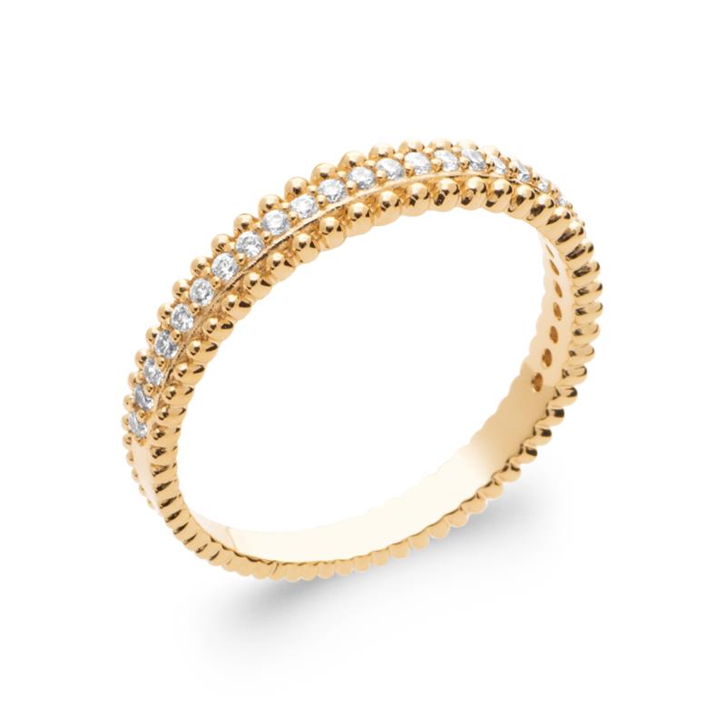 Anel com miçangas – banhado a ouro | Azuline