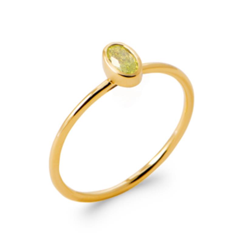 Oval Ring – Guldpläterad | Azulin