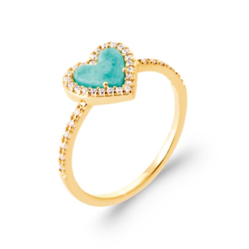 Anello a cuore – Placcato in oro | Azuline