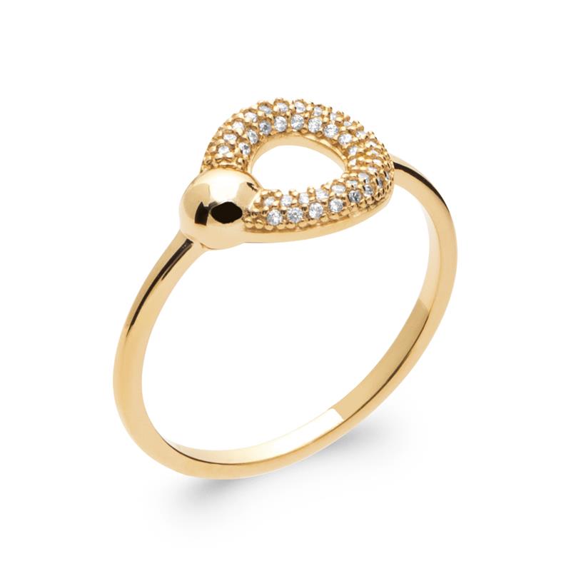 Oval ring – Gullbelagt | Azulin