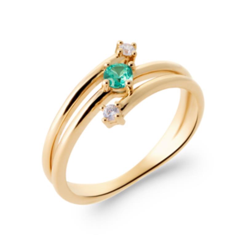 Dobbel ring – Gullbelagt | Azulin