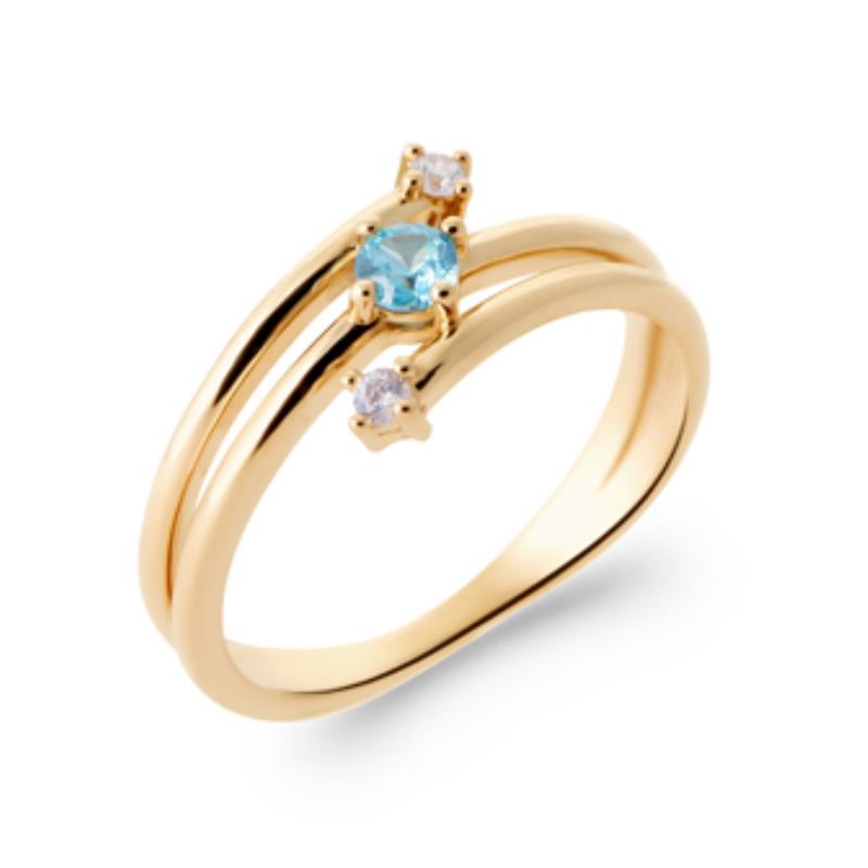 Bague Double – Plaqué Or | Azuline