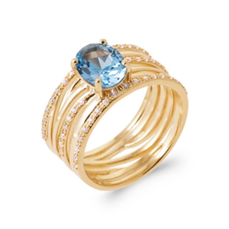Ovaler Ring – vergoldet | Azuline