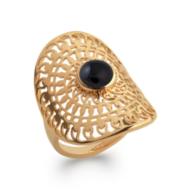 Inel oval – placat cu aur | Azulin