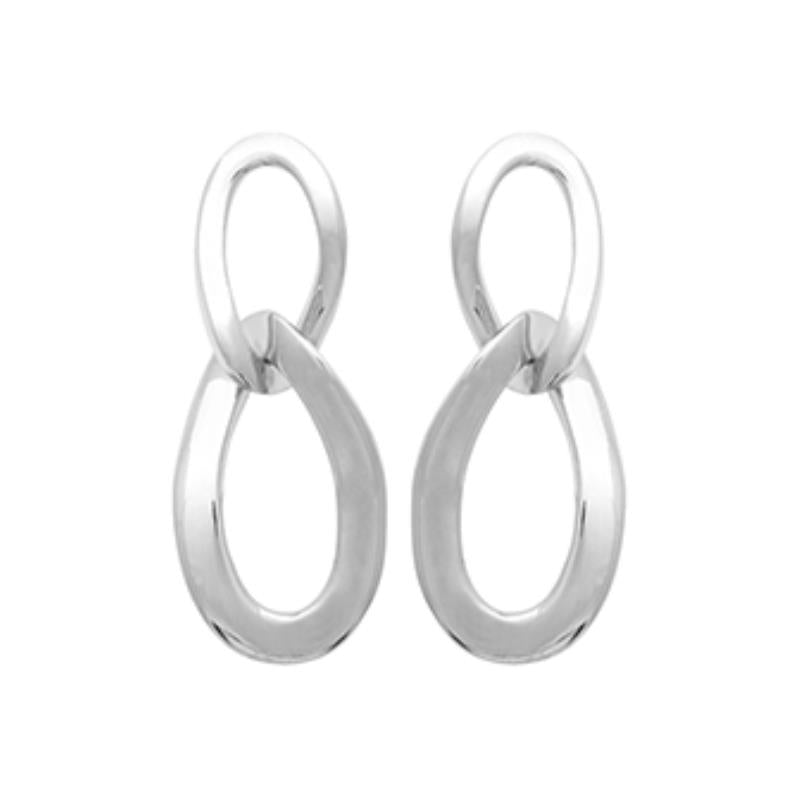 Çift Oval Küpe – Gümüş | Azulin