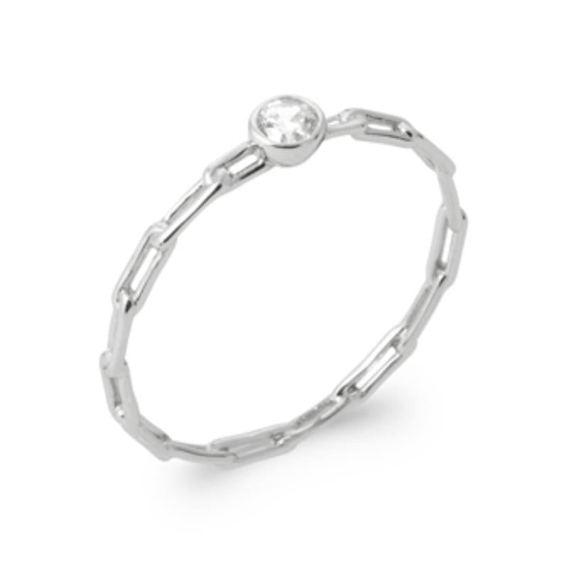 Chain Link Ring – Sølv | Azulin udsigt 3