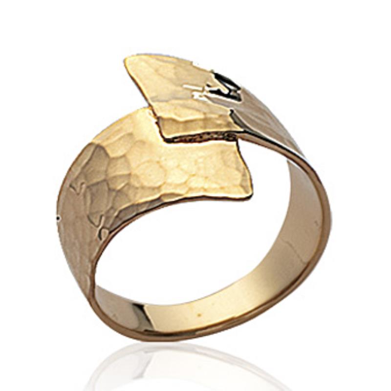 Anillo Martillado – Chapado en Oro | Azuline