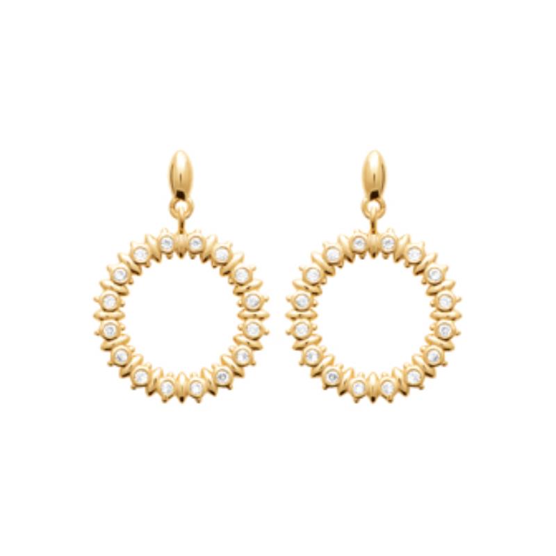 Oorringen met studs – verguld | Azulin