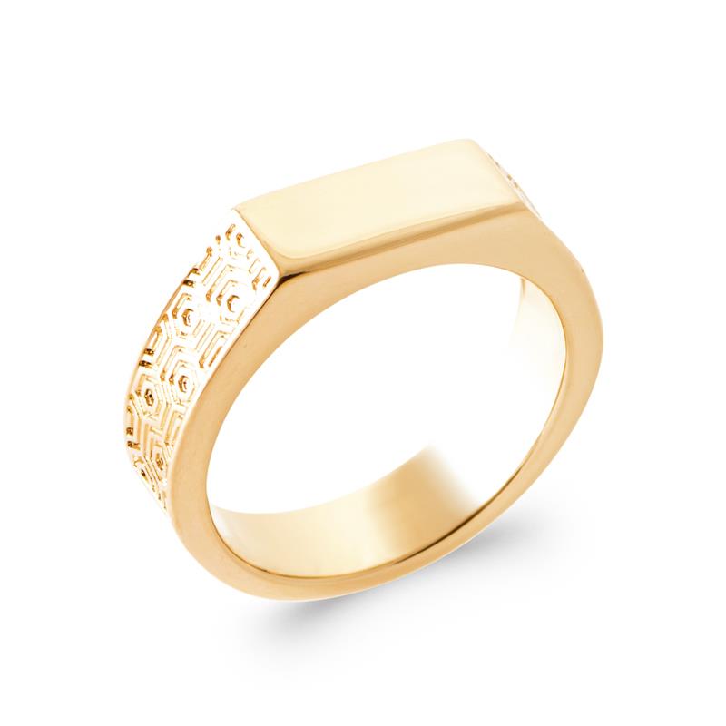 Bague Rectangulaire – Plaqué Or | Azuline