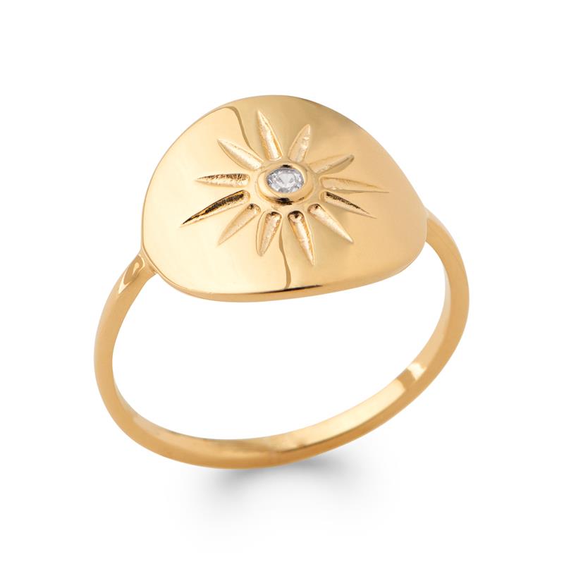 Ovaler Ring – vergoldet | Azuline
