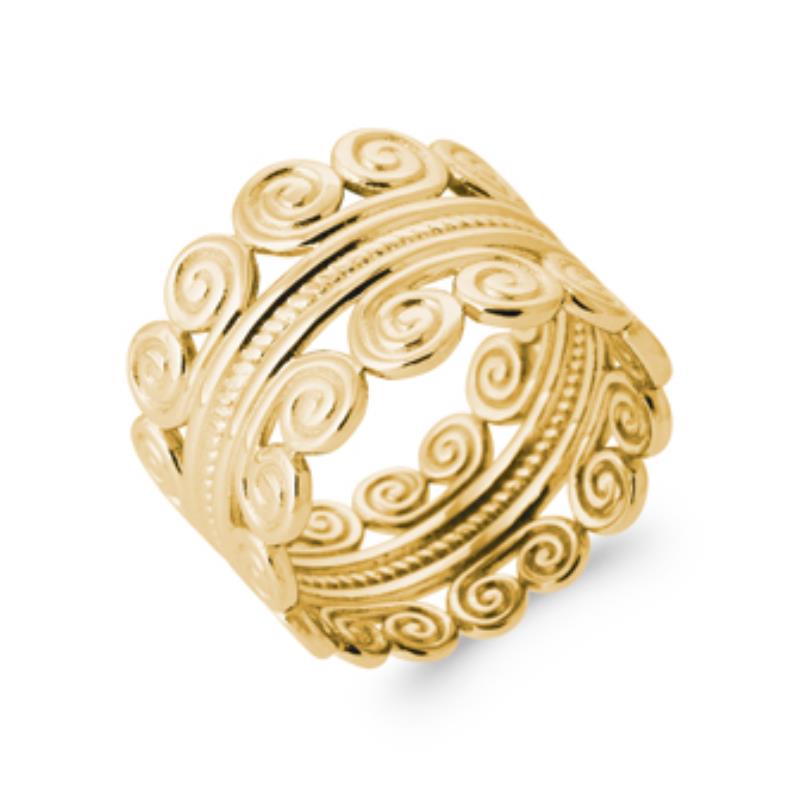 Anillo Espiral – Chapado en Oro | Azuline