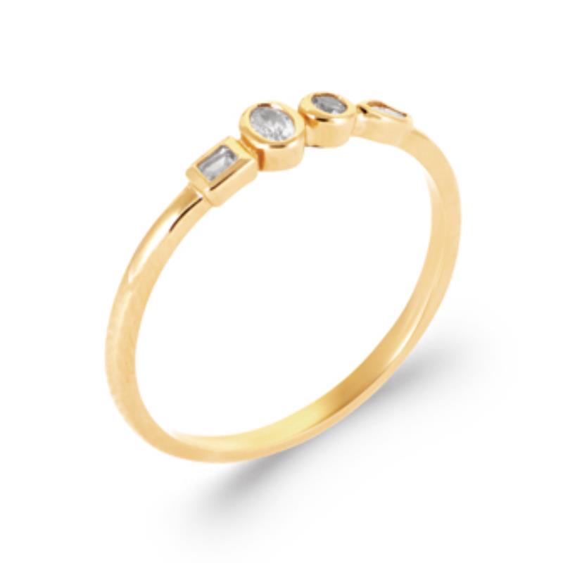 Four Stones Ring – Gullbelagt | Azulin