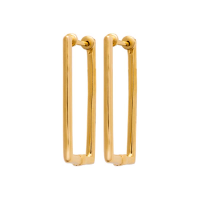 Rectangular Earrings – Gold Plated | Azuline
