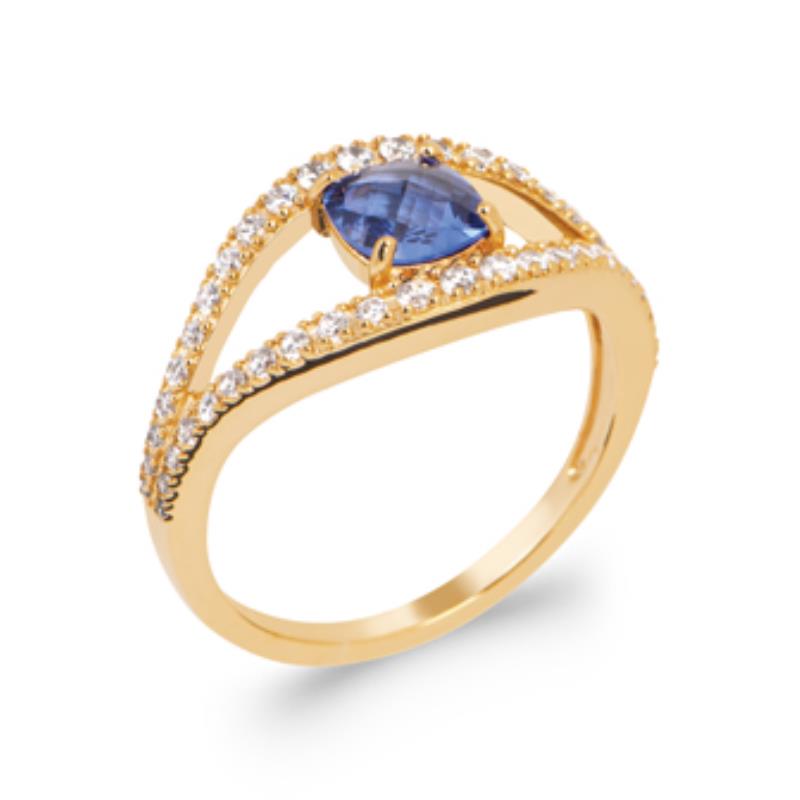 Navette Ring – Guldpläterad | Azulin