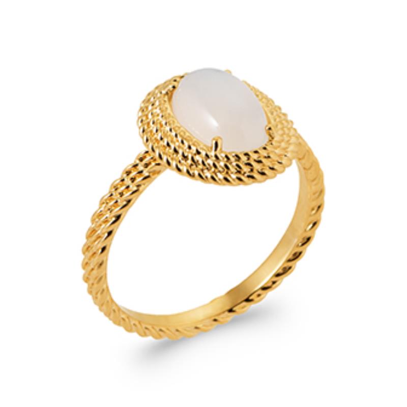 Ovale ring – verguld | Azulin