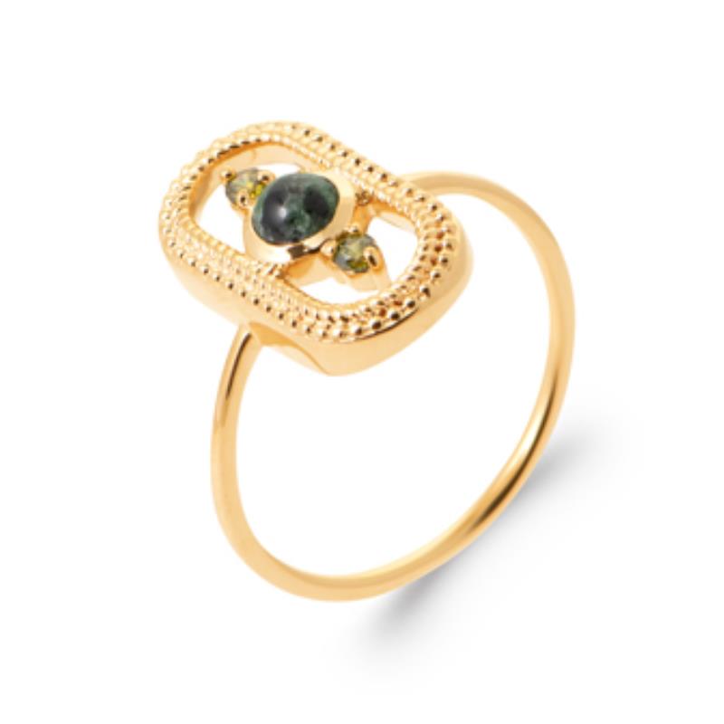 Anel Oval – Banhado a Ouro | Azuline
