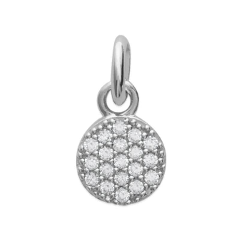 Pandantiv rotund pavé – Argint | Azulin