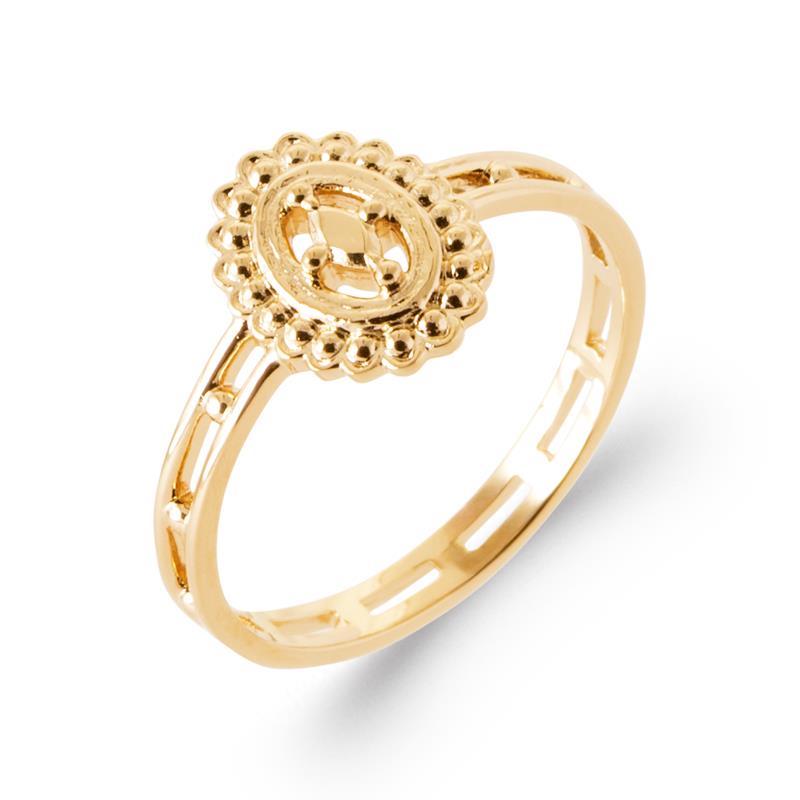 Openwork Oval Ring – Gold Plated | Azuline