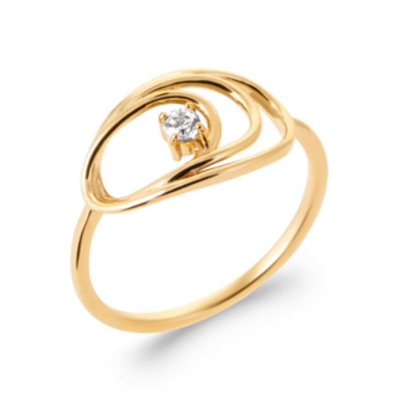 Oval Ring – Guldpläterad | Azulin