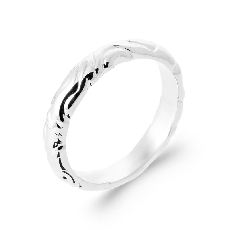 Gehamerde ring – zilver | Azulin