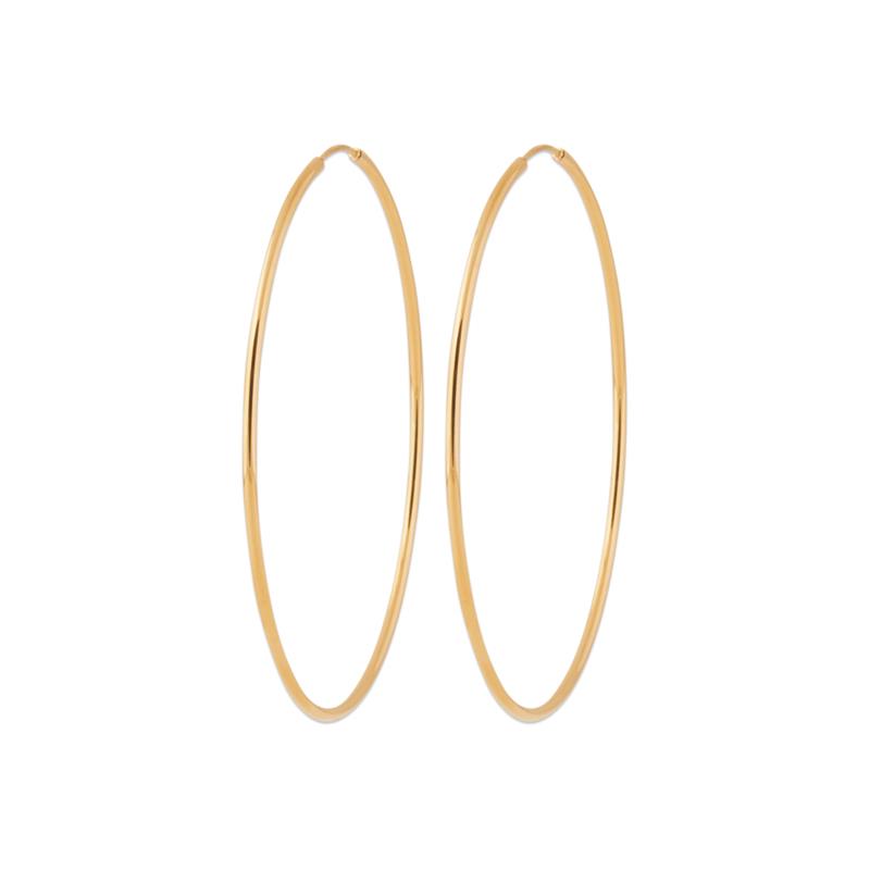 Oval Hoop Øreringe – Forgyldt | Azulin