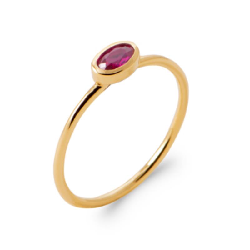 Oval Ring – Guldpläterad | Azulin