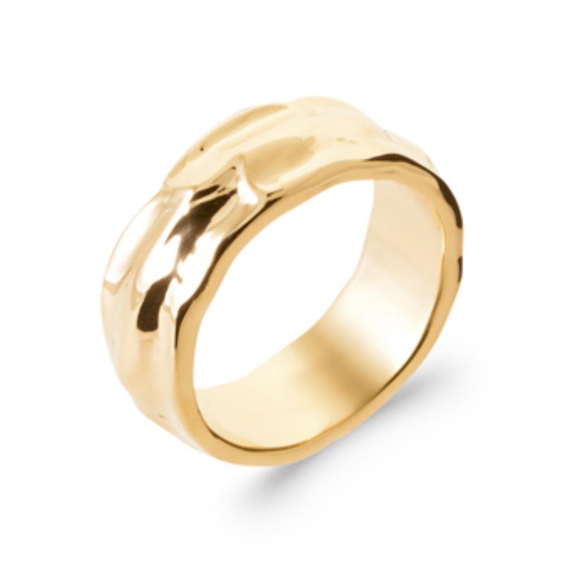Hammered Ring – Guldpläterad | Azulin