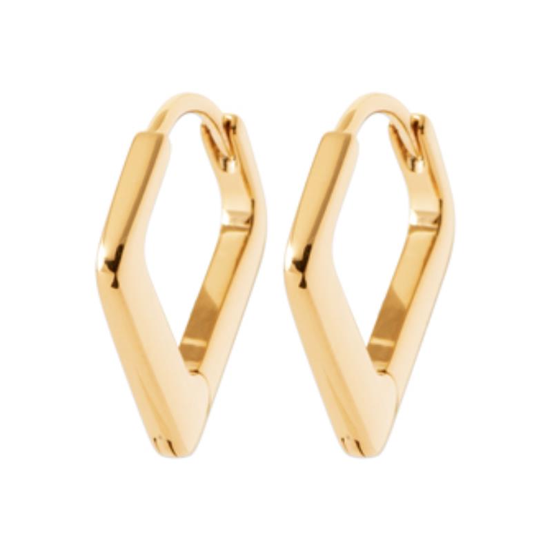 Diamond Hoop øreringe – forgyldt | Azulin