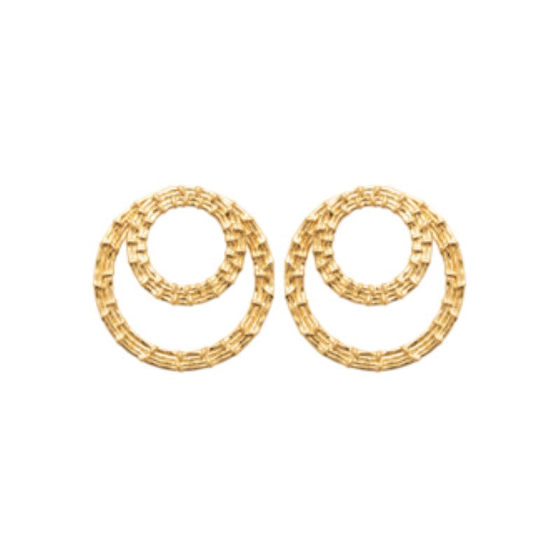 Double Circle Hoop Øreringe – Forgyldt | Azulin