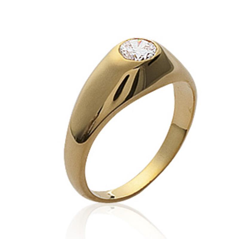 Anel Oval – Banhado a Ouro | Azuline