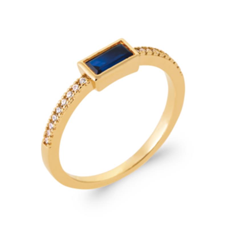 Bague Rectangle – Plaqué Or | Azuline