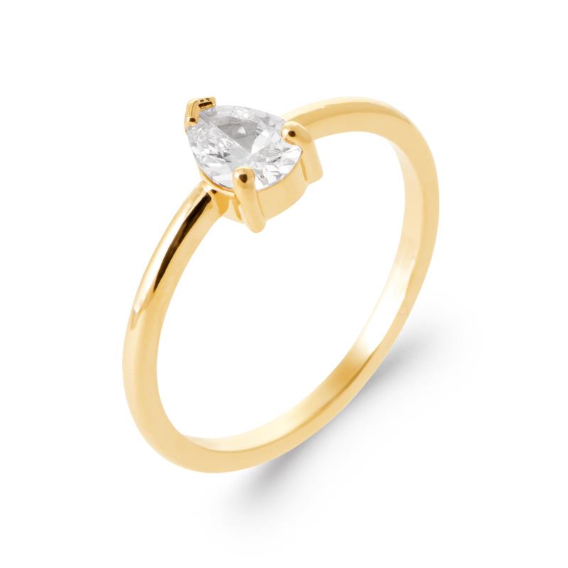 Anello a goccia - Placcato in oro | Azuline