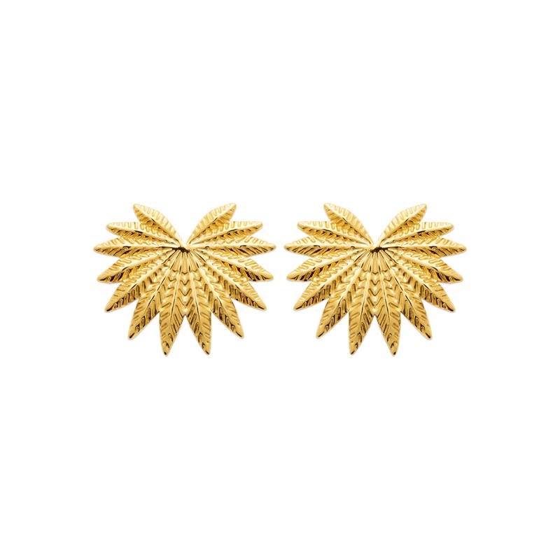 Fächerohrringe – Goldener Stahl | Azuline
