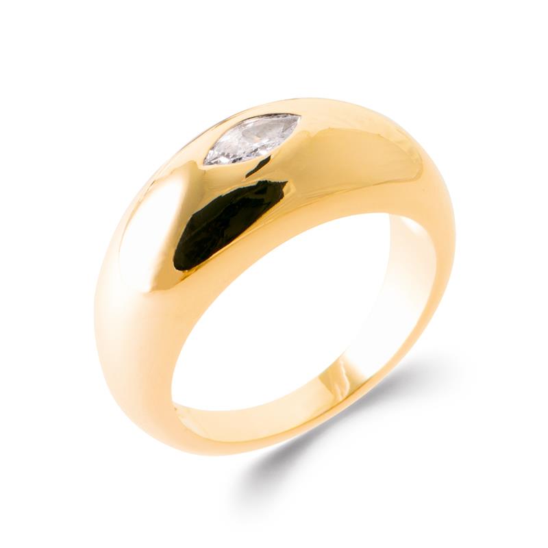 Anello a cupola - Placcato in oro | Azuline