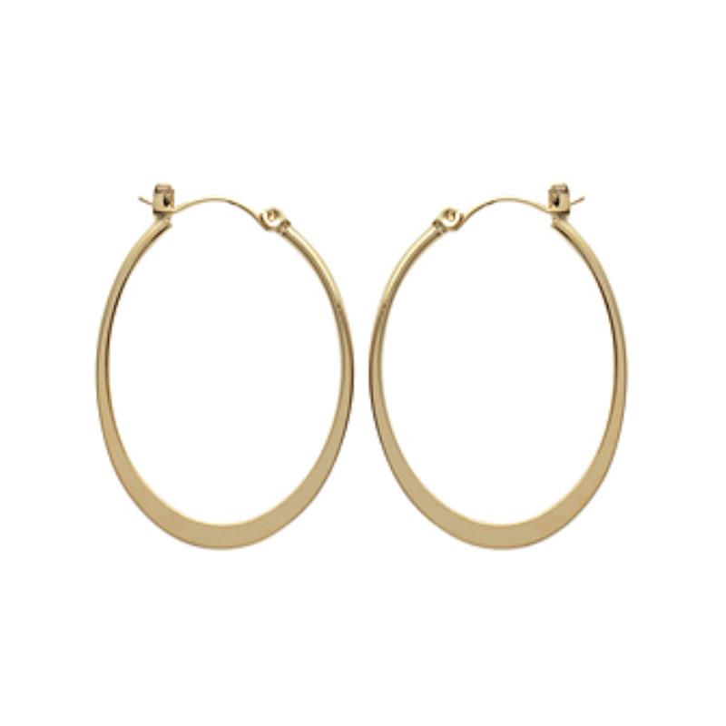 Oval Hoop Øreringe – Forgyldt | Azulin