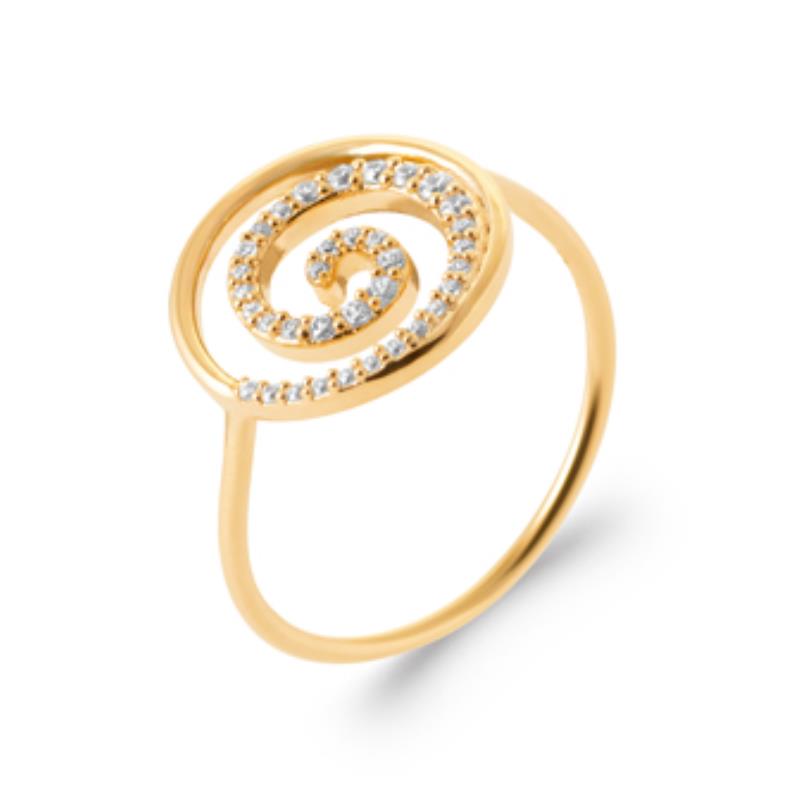 Spiralring – Guldpläterad | Azulin