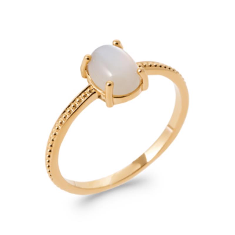 Ovale ring – verguld | Azulin